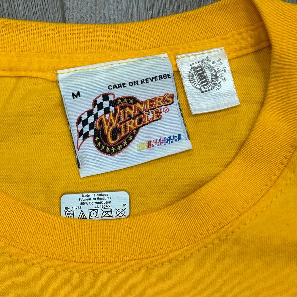 2009 Kyle Busch M&M Racing NASCAR Yellow Long Sleeve size Medium M B3 - Picture 4 of 6